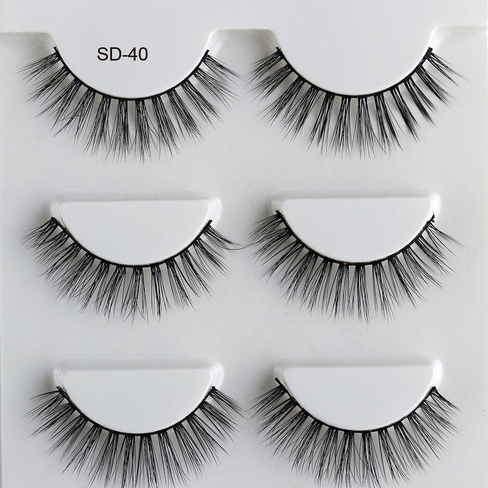 Модные толстые крестообразные грязные инструменты для наращивания ручной работы 3D шелковое волокно накладные ресницы натуральный макияж