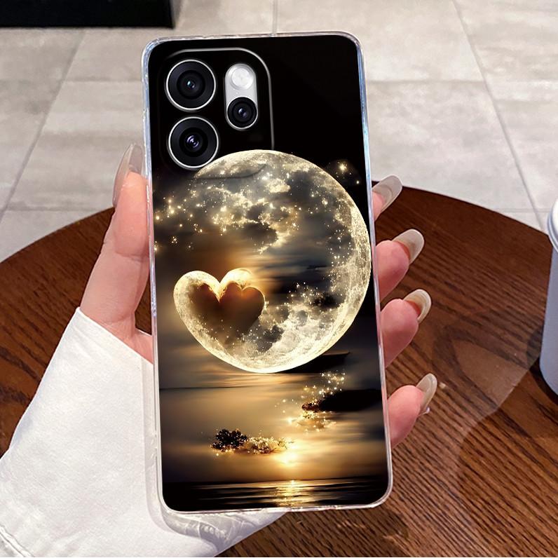 Для Oppo Reno 15F 15FS 5G Чехол Прозрачный Роскошный Милый Сердце Любви Кролик Смешной ТПУ Мягкий Силиконовый Чехол Для Oppo Reno 15 FS 2025 Чехол