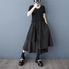 Black Plus Size High Waist Vintage Spring Summer Casual Loose Long for Woman Skirts Womens Skirt