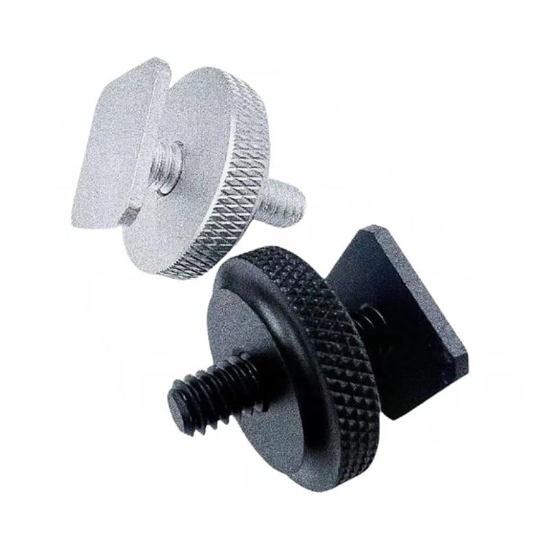 Solid Metal Hot Shoe to 1/4Inch Screw Adapter for All DSLR Cameras Environmentally Friendly Design for Photography
