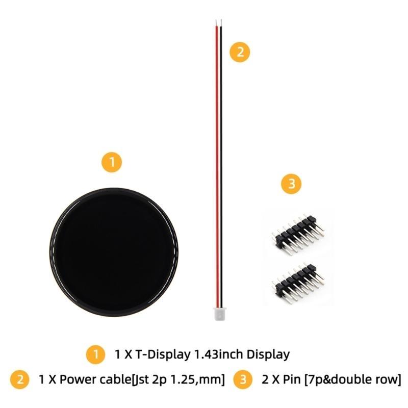 1.43Inch AMOLED Display Development Board With ESP32 S3R8 LX7 Microprocessor WiFi & BLE5 Connection