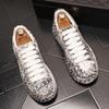 2025 лето новые повседневные туфли с пайетками мужские толстая подошва увеличивающие платформенные туфли мужские туфли для скейтборда с личностью a49