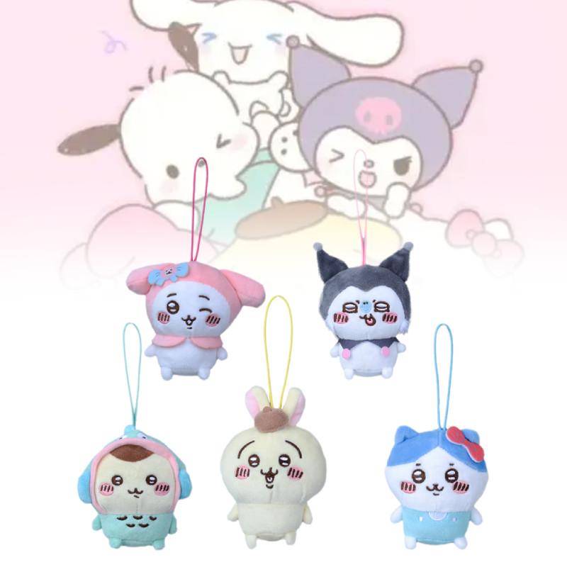 Очаровательный самоироничный плюшевый брелок-медведь с дизайном Sanrio Cool Little Fish