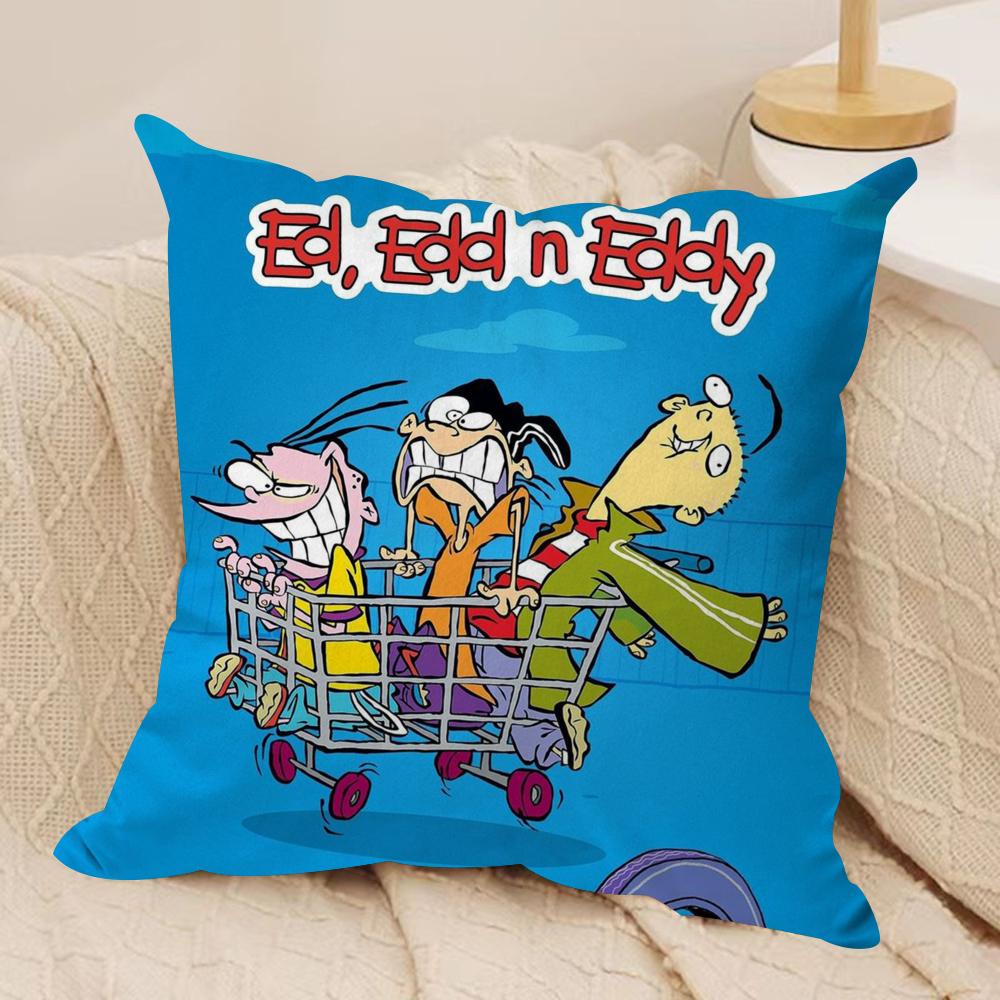 Чехол на подушку Ed, Edd n Eddy, шелковистый короткий плюш, двусторонний печатный наволочка для дивана, для всех сезонов, декор для дома, подарок