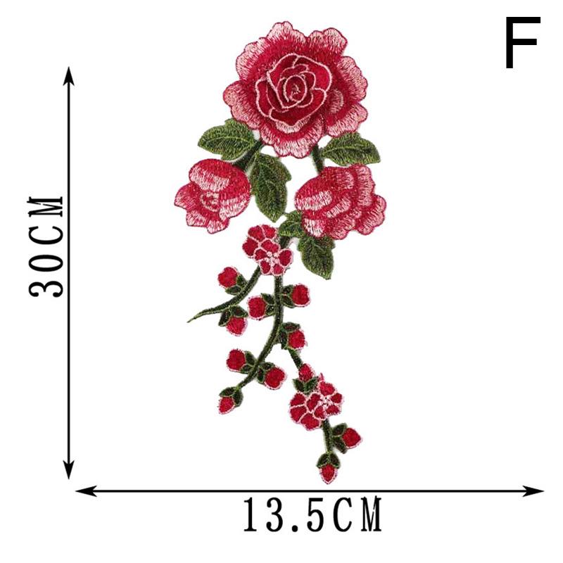 Вышитый DIY Декор Аппликация Патч Роза Швейные принадлежности