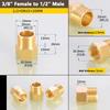 Латунный переходник-редуктор 1/8" 1/4" 3/8" 1/2" BSP для воды, разъем "мама" на "папу", адаптер для воды и газа, соединитель-муфта