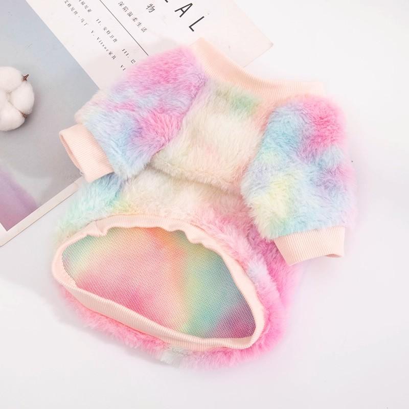 Dog clothes winter warm colorful sweater velvet winter cat clothes puppies pet clothes