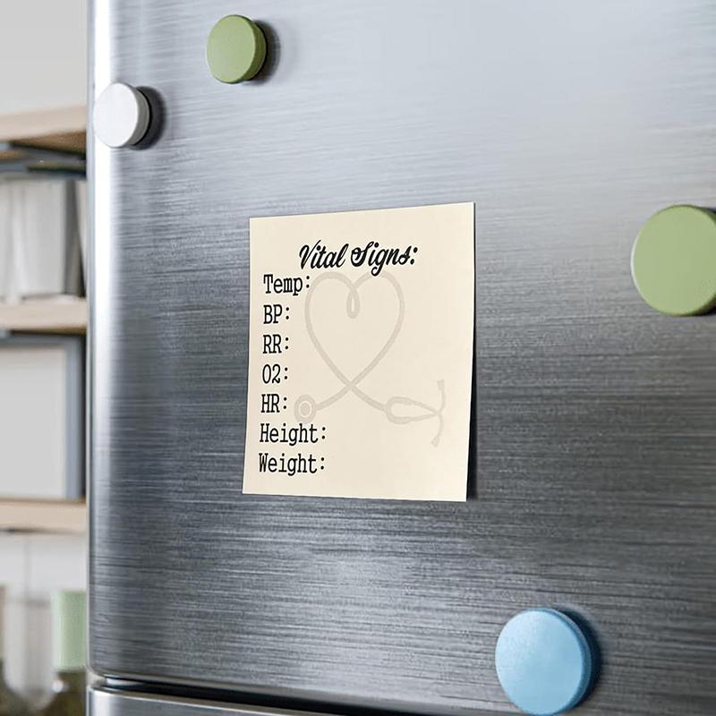 Vital Signs Sticky Notes 3 Inch Nurse To Do List Notepad Daily Health Monitoring Log Compact Nursing Record Pad For Patient Care