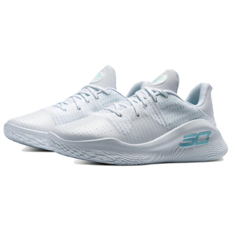 Under Armour Кроссовки унисекс Curry 4 Low FloTro April Showers Белый Синий 3026620-100