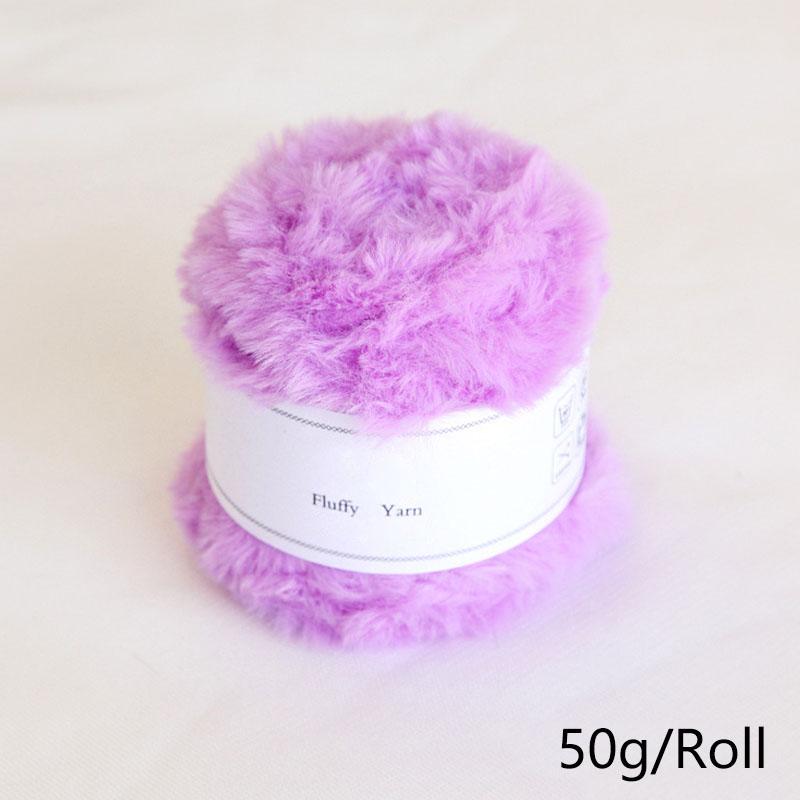 50 г/рулон ниток пушистый искусственный мех ручная вязка шерстяная пряжа вязаный крючком свитер норковая пряжа шарф вязаная крючком красочная детская одежда