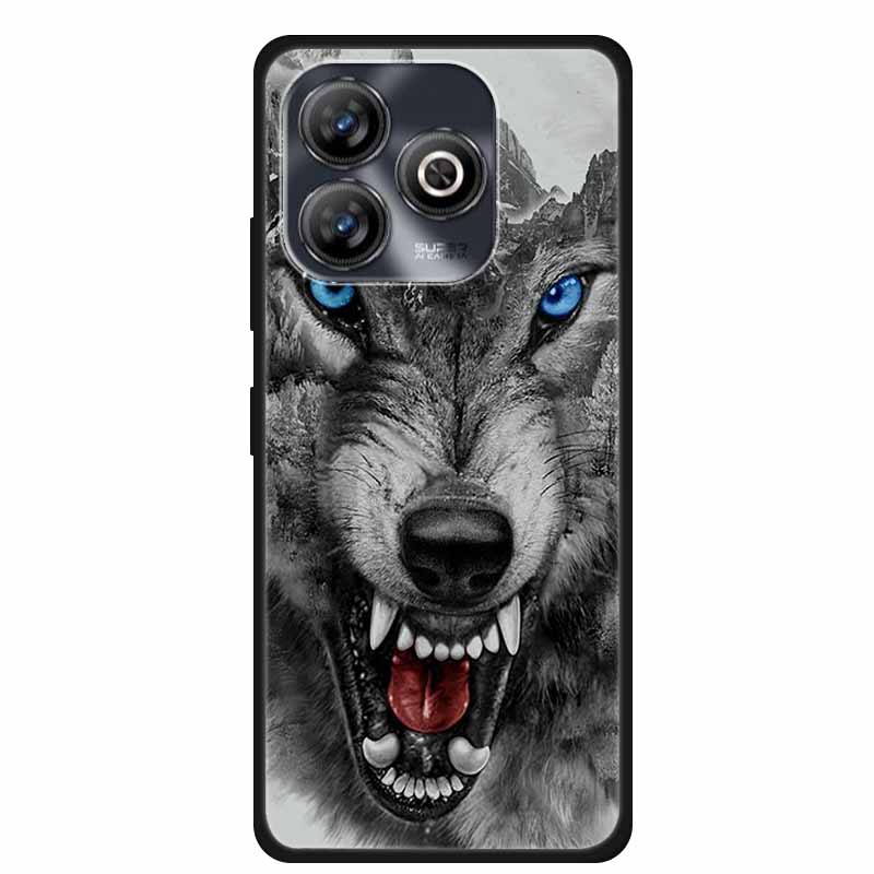 Чехол для ZTE BLADE A75 4G Животные Мягкий Силикон ТПУ Чехлы для Телефона Задняя Крышка Для ZTE BLADEA75 Ударопрочный Волк Защитник Крутой Coque