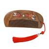 Handmade Inlaid Mother-of-Pearl Sandalwood Comb DIY Kit: Natural Solid Wood Gift, Salon-Quality