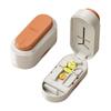Dustproof Pill Cutter Hidden Blade Drug Tablet Divider Organizer Quartering Pill Divider Adjustable Crusher Divider