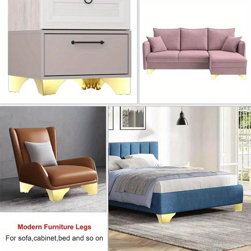 4 шт. Аксессуары для ножек мебели Мебельные ножки Металлический дизайн Замена мебельных ножек Ножки для дивана, журнального столика, шкафа, тумбы под ТВ