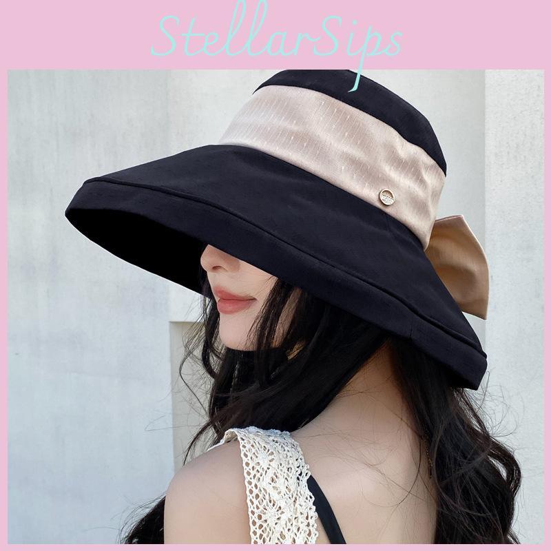 Summer Sun Protection Hat For Women With Wide Brim And Butterfly Knot For Outdoor Fashion And Travel