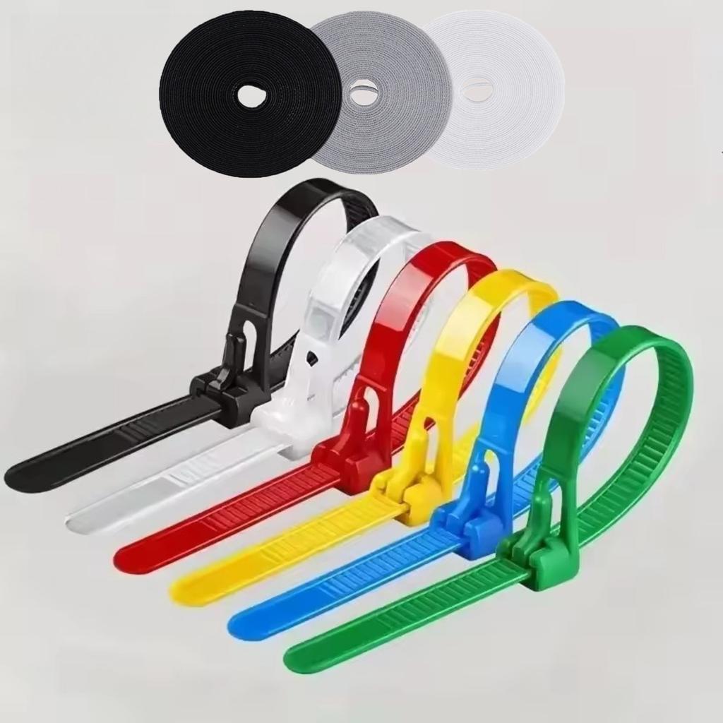 Волшебная лента-липучка для кабелей, многоразовая кабельная липучка, самоклеящийся органайзер для шнуров для кабелей данных и зарядных устройств, для домашнего использования, нейлоновая маркировочная стяжка