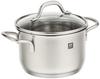 ZWILLING Pico Deep Нержавеющая сталь со стеклянной крышкой Японская кастрюля для бульона, 14см, 1.5л, крышка, 66653-140 (Официальный продукт)