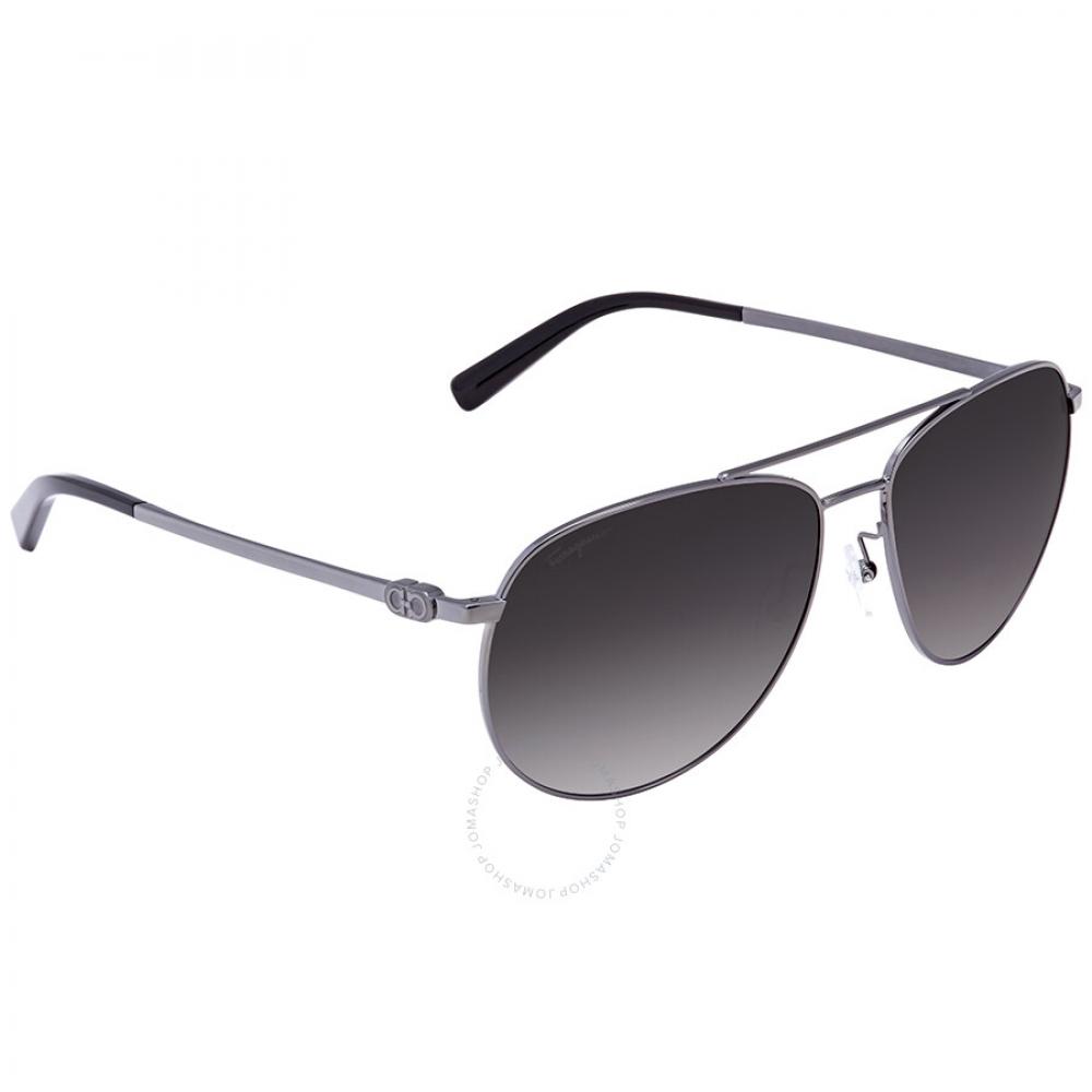 Salvatore Ferragamo Dark Grey Gradient Pilot Unisex Sunglasses Sf157s 069 60