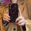 Янтарный ретро-коричневый IMD противоударный чехол для телефона для iPhone 17 16 15 14 12 11 13 Pro Max Plus Air Защитная задняя крышка