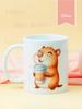 Capybara Mug with Print Ceramic Cup Capybara 330 Ml