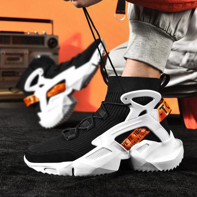 Горячая распродажаМужские кроссовки дышащие Zapatillas Hombres модные мужские высокие носки повседневные туфли Daddy амортизирующие кроссовки для бега на открытом воздухе 46