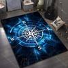 Blue fantasy compass Pattern Carpet for Bedroom Living Room Bedside Sofa Floor Mat Modern Home Decor Area Rug Large Size