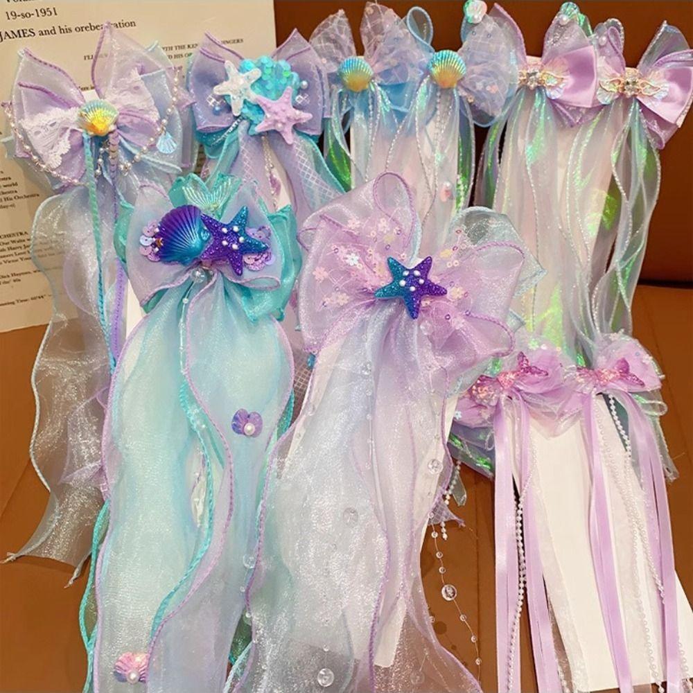 Mermaid Children's Hairpins Braided Princess Headwear New Ponytail Headdress Hair Accessories