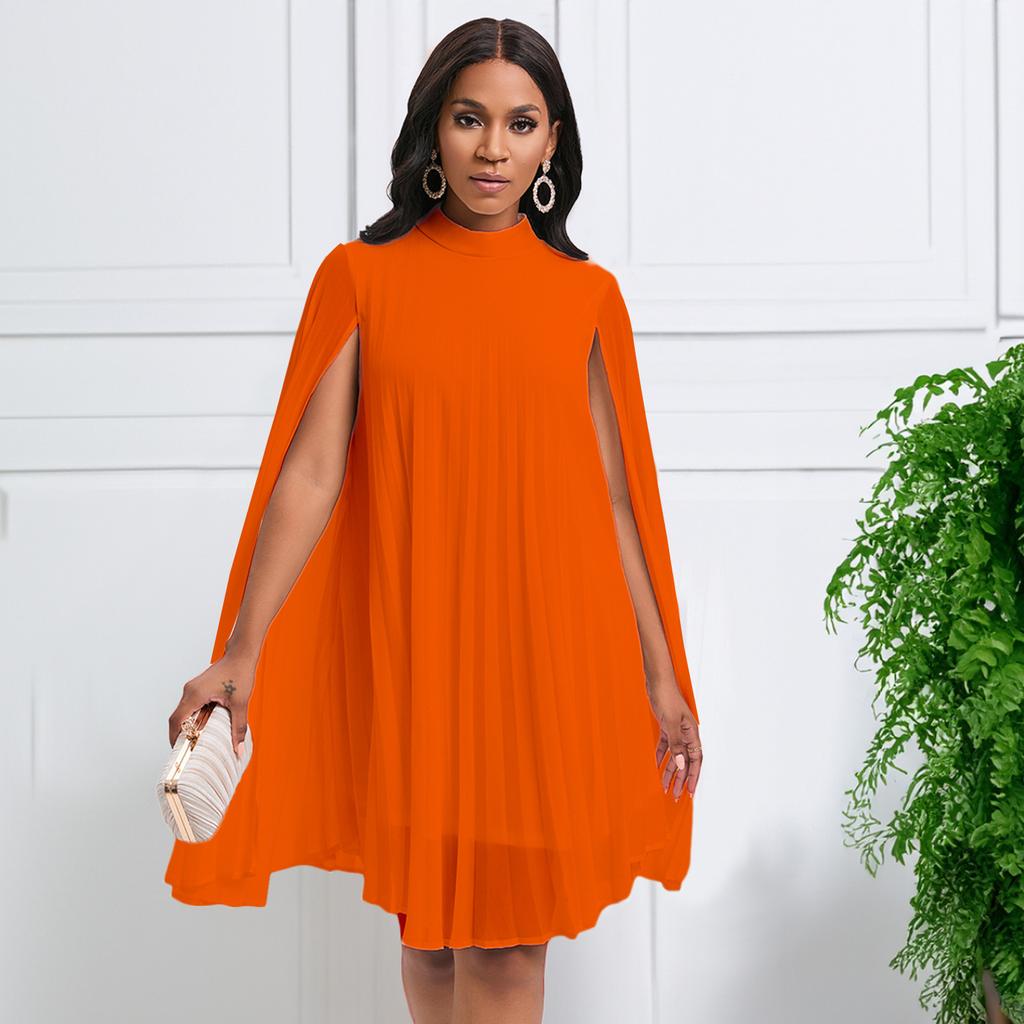 Весенне-летние женские платья, темпераментные модные шифоновые пуловеры, накидка с рукавами «летучая мышь», платья большого размера