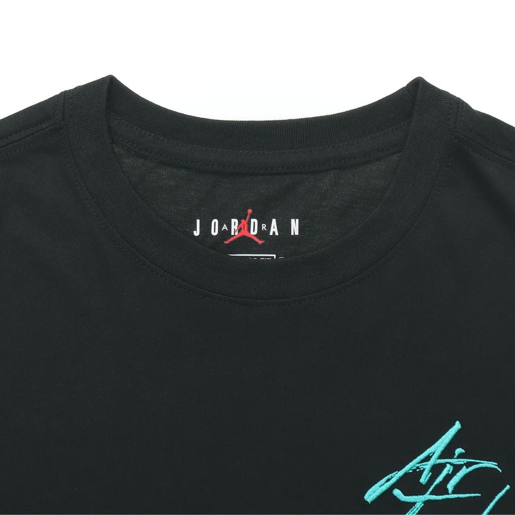 Jordan Embroidered Letter Print Casual Sport Crew Neck Long Sleeve T-Shirt Men Tops Black DC6647-010
