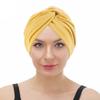 New Women Turban Hat Cotton Silky Lining Twist Knotted Chemo Beanie Caps Headwrap for Cancer Hair Loss Cover