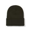 Doudou hat autumn and winter thermal hat solid color light plate double layer knitted cold hat wool fluorescent hat street