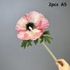 Искусственная ветка Real Touch Искусственные цветы Садовый декор Имитация цветка Розовая анемона Балконное украшение