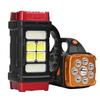 8-core 3-light Vajra Searchlight COB Solar Outdoor Emergency Light Portable USB Rechargeable Camping Lighting Flashlight