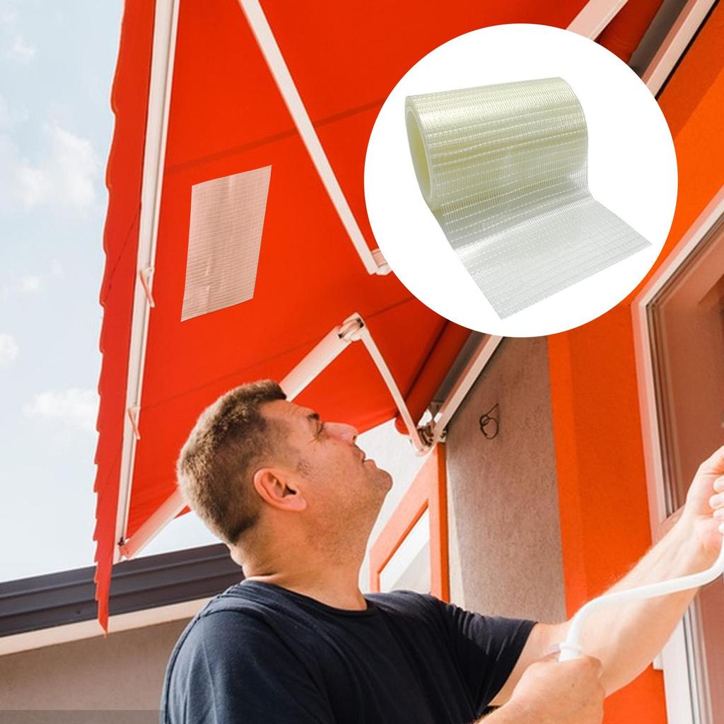 Canvas Repair Tape Heavy Duty Tarp Repair Tape Canopy Patch Weather-Resistant Boat Cover Patch For Roof Umbrella Sail Leather