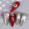 Christmas Nail Stickers Festive Snowflakes Cartoon Elk Three-dimensional Nail Art Decal Women Accessories