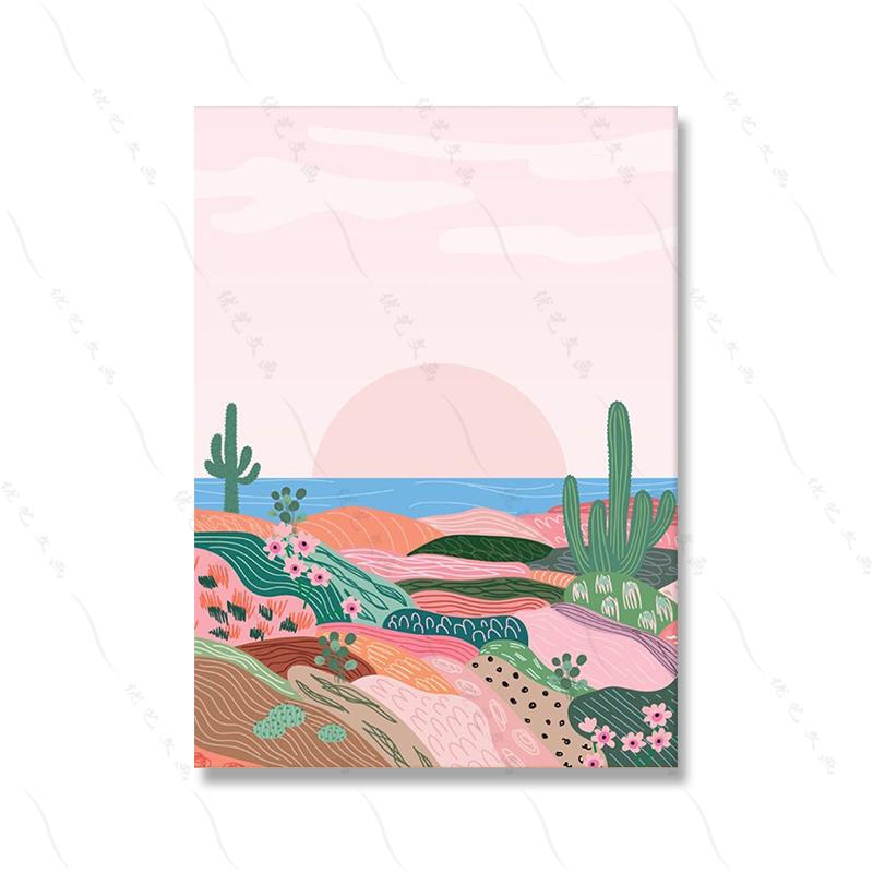 Gallery Wall Bold Fun Beverage Bloemen Pink Art Poster Cowgirl Boho Rainbow Abstract Wall Canvas Painting Print Room Home Decor