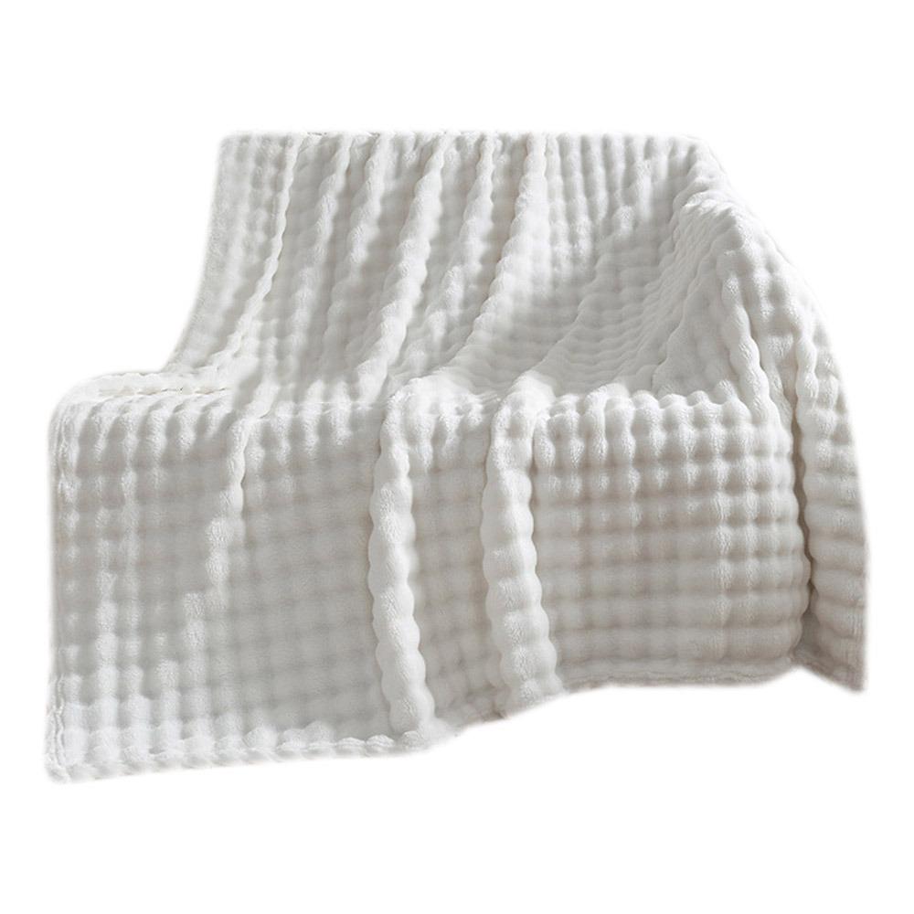 70x100cm Monolayer Flannel Blanket Simple Thickened Sofa Throw New Bed Cover