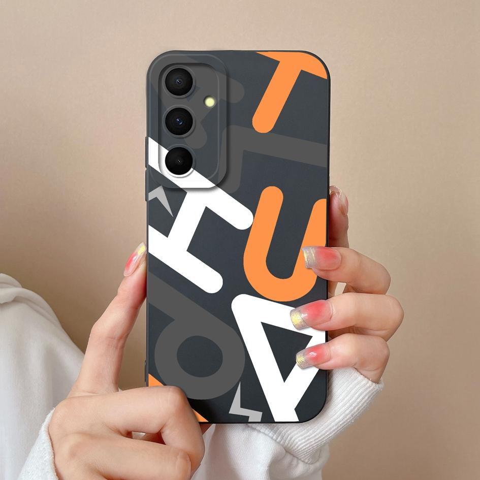 Чехол для Samsung Galaxy A55 S22 S23 M34 A05 A15 C55 F15 S24, чехол для телефона с милым кроликом и мультяшным узором, жидкий силиконовый противоударный бампер для Samsung