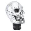 Skull Gear Shift Head Resin Shifter Knob Car Transmission Shifting Stick Handle for Most Manual Vehicles Silver