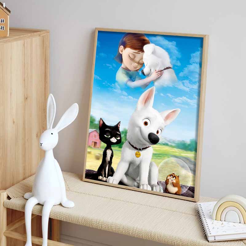 Disney 5D DIY Алмазная живопись Болт и Друзья Иллюстрации Мультфильм Полная Алмазная Мозаика Искусство Настенный Декор Набор