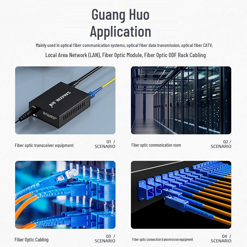 SAMZHE SC-FC Multimode Duplex Fiber Optic Patch Cable