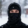 Лыжный головной убор Уличная зимняя теплая шапка 3-в-1 Интегрированный термокапюшон шарф защита лица спортивная шапка для бега