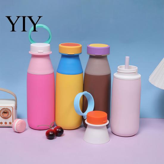 Portable Cold And Hot Flask Dual Drinking Insulated Cup, with Straw Direct Sip Lid, Water Jug for Office Durable Stainless Steel Vacuum Travel