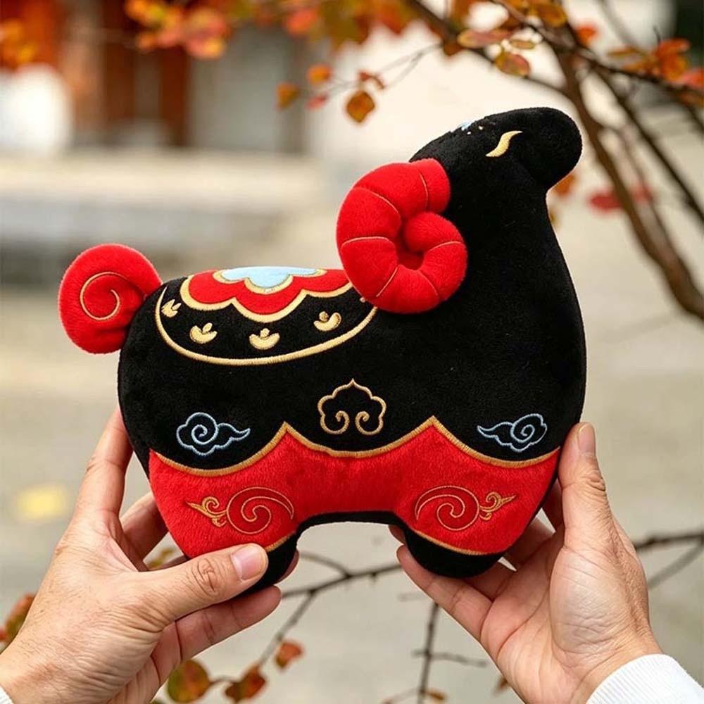 Cute Zodiac Sheep Doll Soft Plush Lamb Toy New Year Gift Springtime Celebration