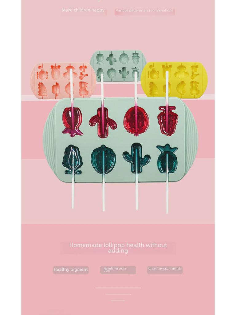 Силиконовая форма для леденцов в форме фруктов с крышкой и форма для сырных палочек