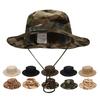 New Tactical Camouflage Boonie Hat Men Bucket Hats Hunting Hiking Outdoor Camo Sun Caps Panama Summer Cap