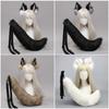Cute Plush Wolf Ear Headband Cosplay Anime Party Accessory Unisex Soft Hairband