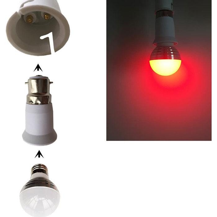 4/10/20/50pcs B22 to E27 Bulb Adapters Bayonet Lamp Base to Screw E26 E27 Bulb Holder Converter Two-Pin Socket to Edison Base