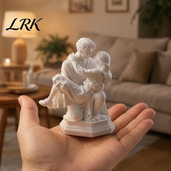 Украшения для 3D-печати, Скульптура пары, Принцесса на коленях с фигуркой, Романтическое искусство, Смоляной декор для стола, Реалистичное украшение, Уникальный подарок на годовщину