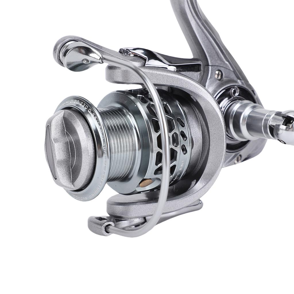 Telescopic Fishing Pole and Fishing Reel Combo Fishing Rod with 10+1 BB 5.5:1 Fishing Reel 2.1m